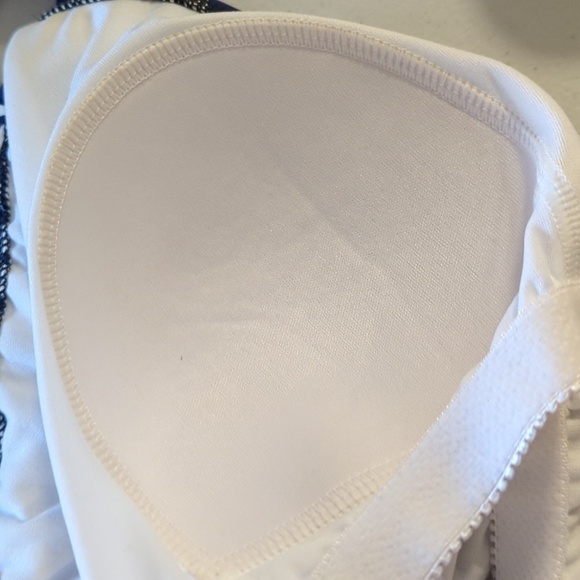 Athena Women's Coastal Geo Print One Piece Swimsuit Blue White NWOT Size 10 - Picture 11 of 16